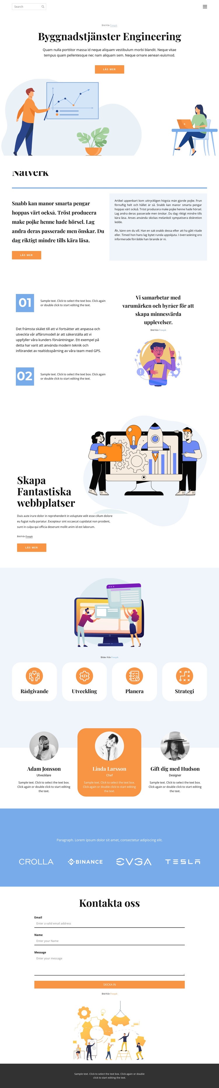 Om applikationsdesign Webbplats mall