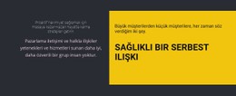 Koyu Zemin Üzerine Başlıklar Tek Sayfalı Web Sitesi