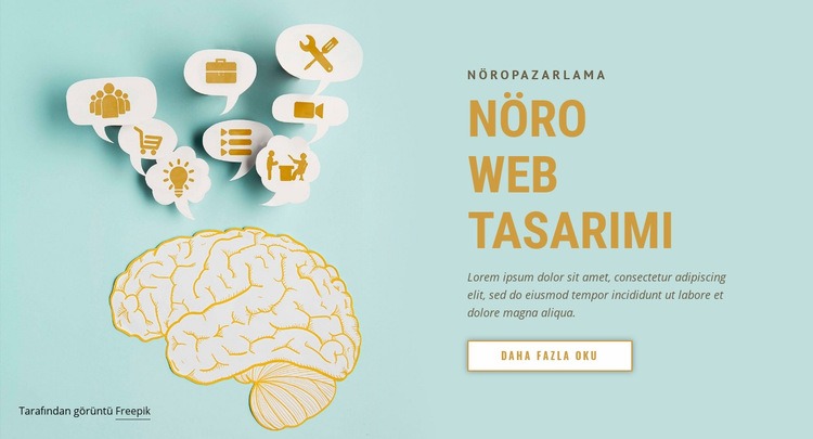 Neuro Web Tasarım Bir Sayfa Şablonu
