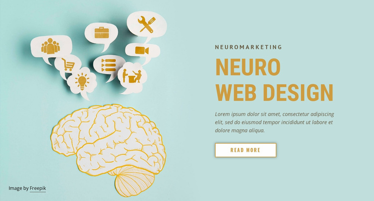 Neuromarketing web design eCommerce Template