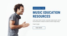 Music Education Resources Basic Html Template With CSS