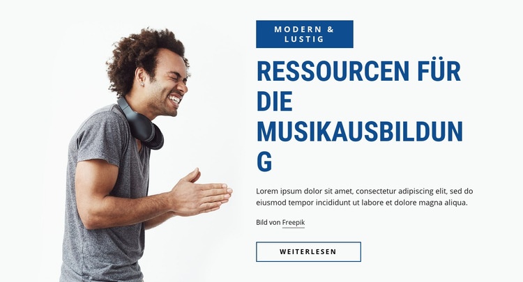 Ressourcen für die Musikausbildung CSS-Vorlage