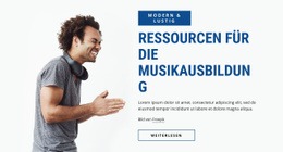 Benutzfertiges Website-Design Für Ressourcen Für Die Musikausbildung