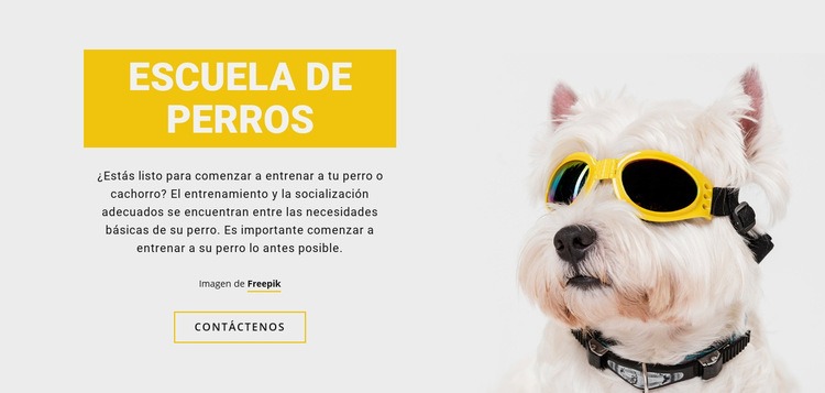 Entrenamiento positivo para perros Creador de sitios web HTML