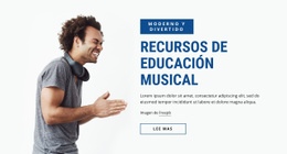 Recursos De Educación Musical: Maqueta De Sitio Web Sencilla