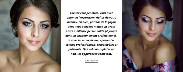 Beau maquillage de mode Conception de site Web