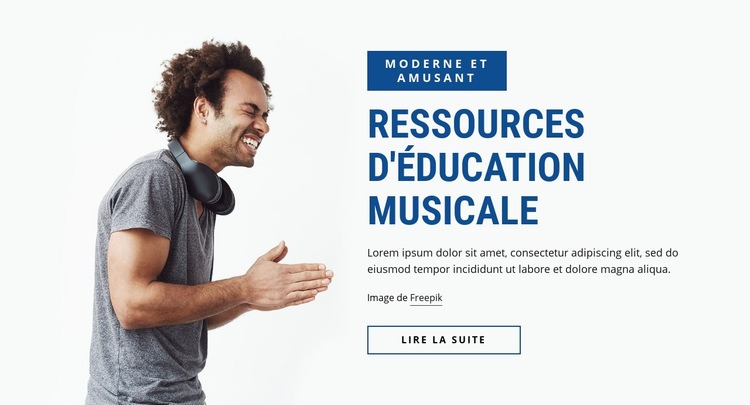 Ressources pédagogiques musicales Conception de site Web