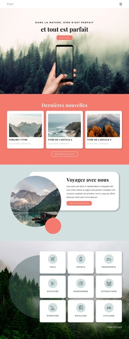 Thème WordPress Cadeaux De Voyage Nature Pour N'Importe Quel Appareil