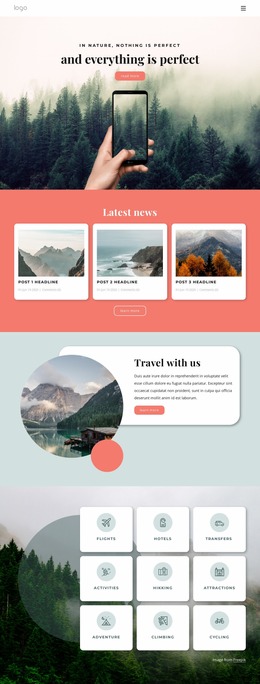 Nature Travel Gifts Html Website Builder