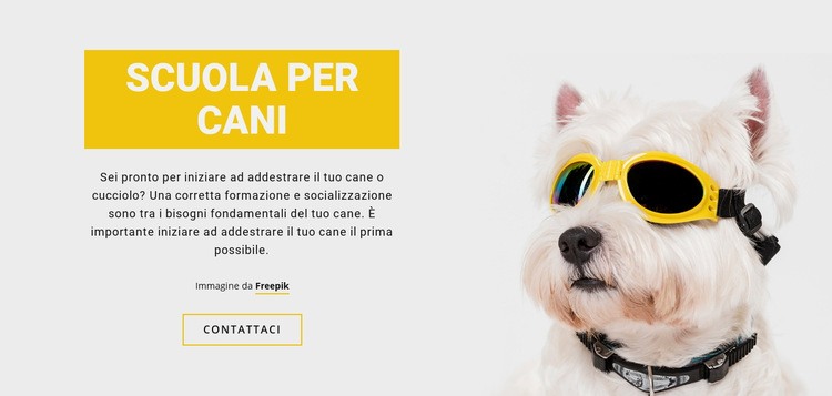 Addestramento del cane positivo Mockup del sito web