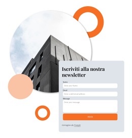 Iscriviti Alla Nostra Newsletter Con L'Immagine Del Cerchio - Progettazione Di Modelli Di Siti Web