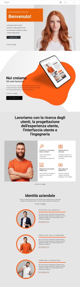La Nostra Passione È Dare Vita Ai Marchi Modello HTML CSS Semplice