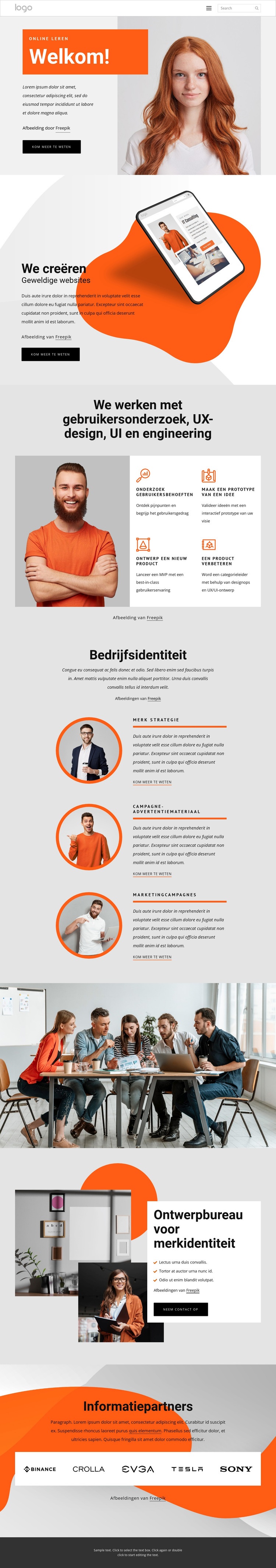 Onze passie is om merken tot leven te brengen Html Website Builder