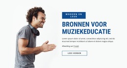 Responsieve Websjabloon Voor Bronnen Voor Muziekeducatie