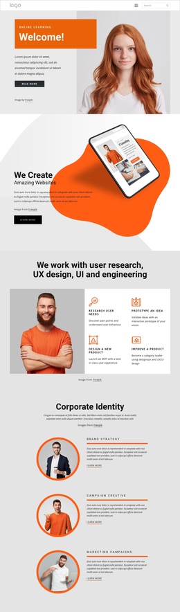 Our Passion Is Bringing Brands To Life - One Page Html Template