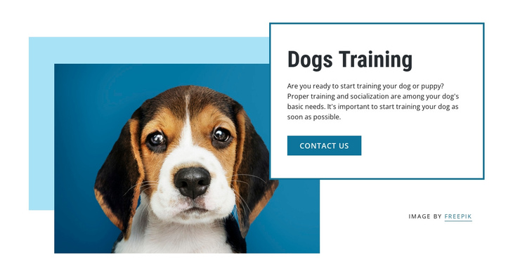Dog training classes One Page Template
