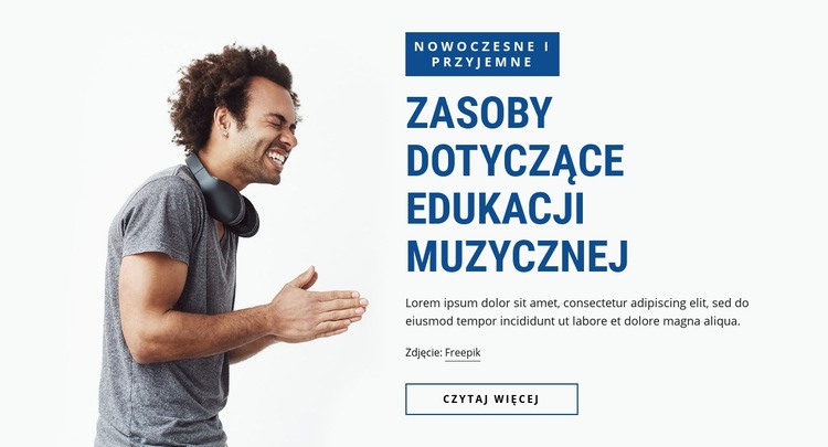 Zasoby dotyczące edukacji muzycznej Szablony do tworzenia witryn internetowych