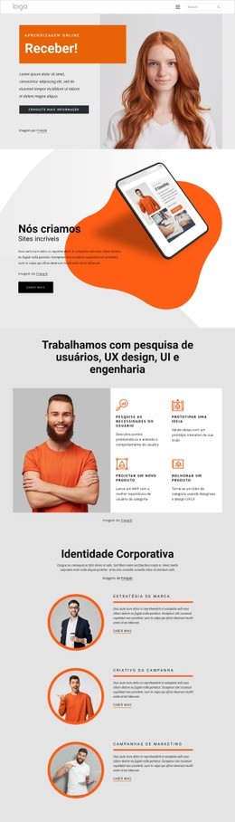 Nossa Paixão É Dar Vida Às Marcas - Online HTML Page Builder