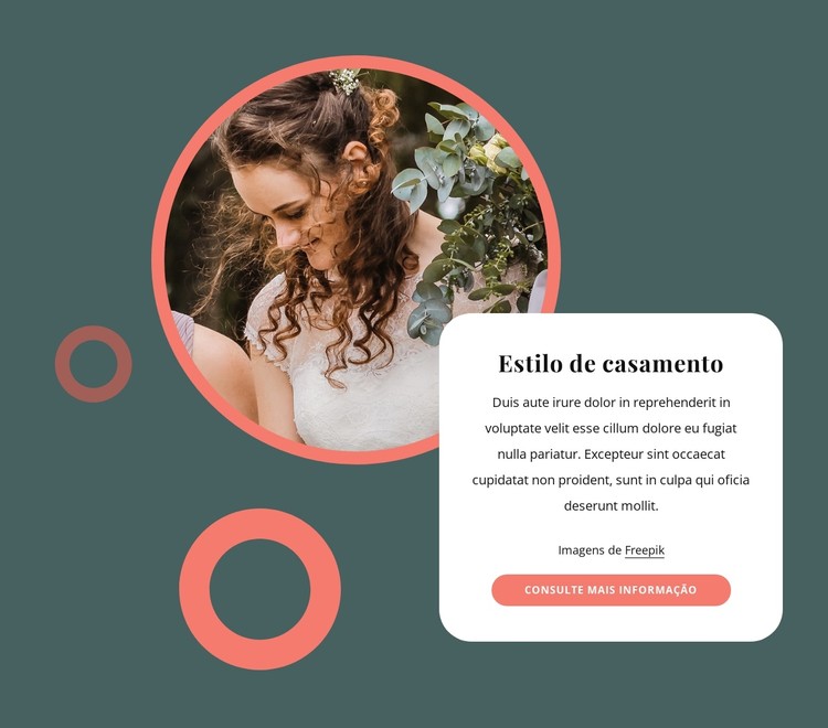 Estilo de casamento Template CSS