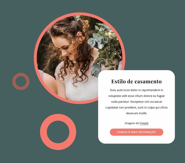 Estilo de casamento Template Joomla