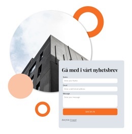 Gå Med I Vårt Nyhetsbrev Med Cirkelbild - HTML-Webbsidesmall