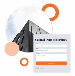 Gå Med I Vårt Nyhetsbrev Med Cirkelbild - Mallar Webbplatsdesign