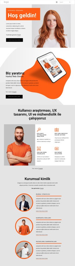 Tutkumuz Markalara Hayat Vermek - Modern HTML5 Şablonu