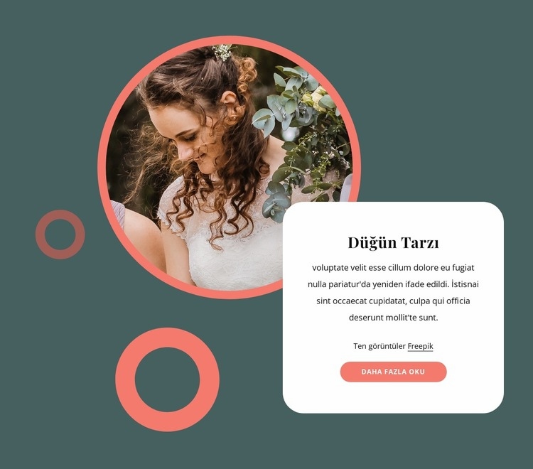 Düğün tarzı Web Sitesi Mockup'ı
