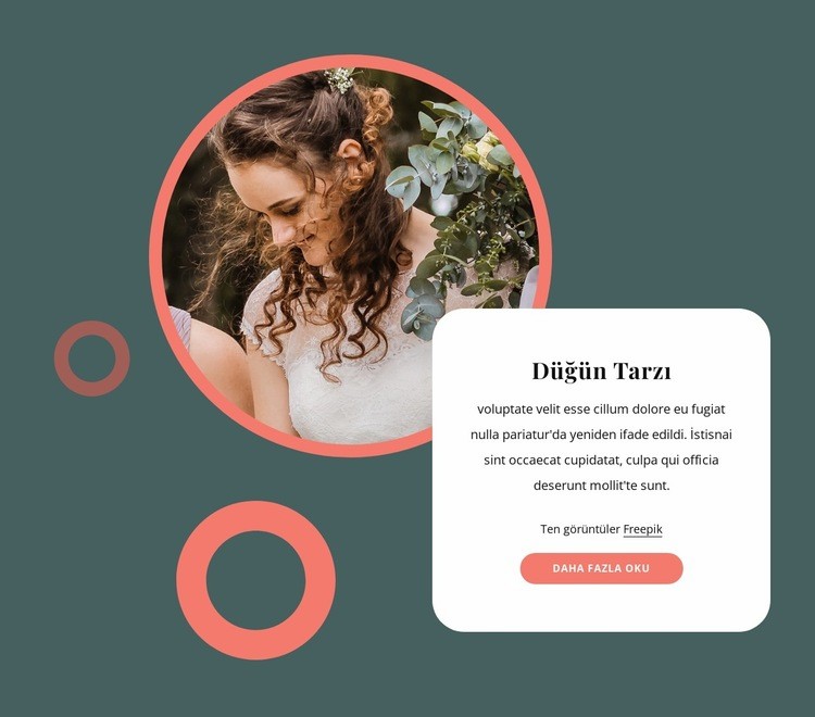 Düğün tarzı Web sitesi tasarımı