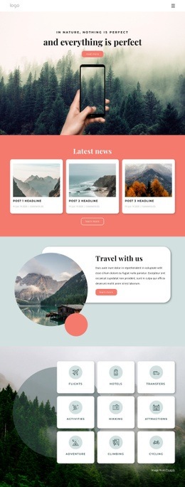 Most Creative Web Page Design For Nature Travel Gifts