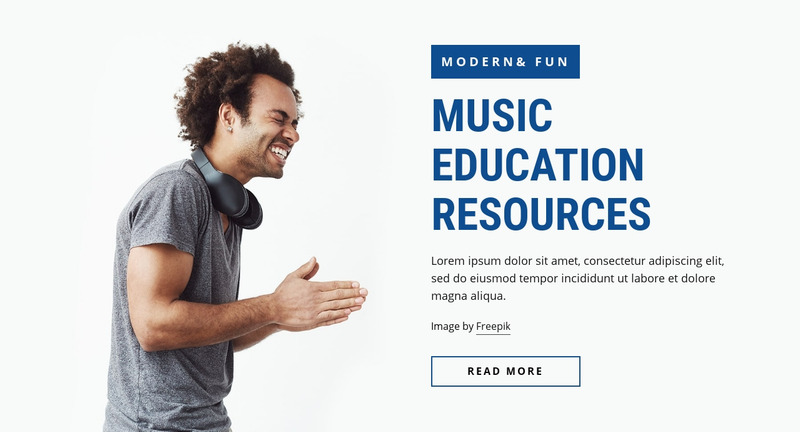 Music education resources Web Page Design