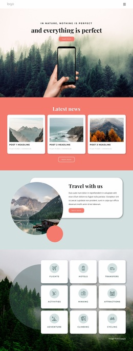 Nature Travel Gifts Drop Page Builder