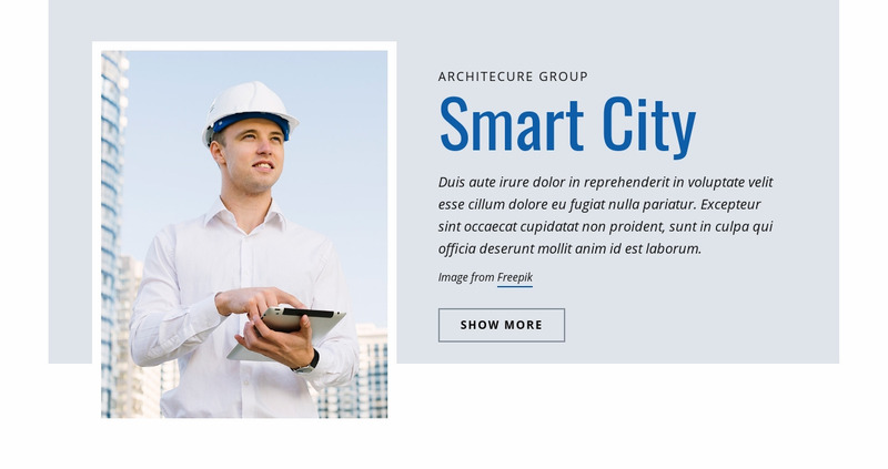 Smart city architecture Web Page Design