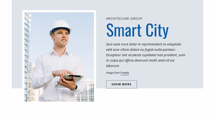 Smart city architecture Website Mockup