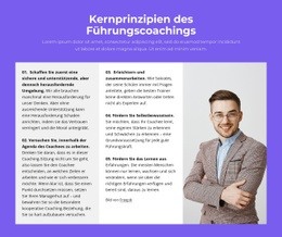 Kernprinzipien Des Führungscoachings – Kostenlos Herunterladbare HTML5-Vorlage