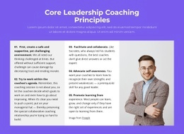 Core Leadership Coaching Principles - Responsive Web Page Design
