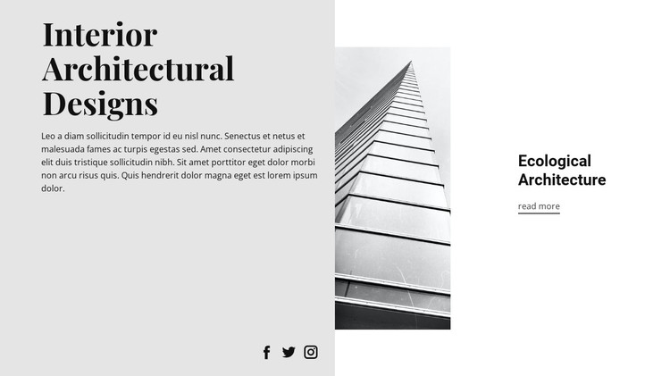 Modern architecture style CSS Template