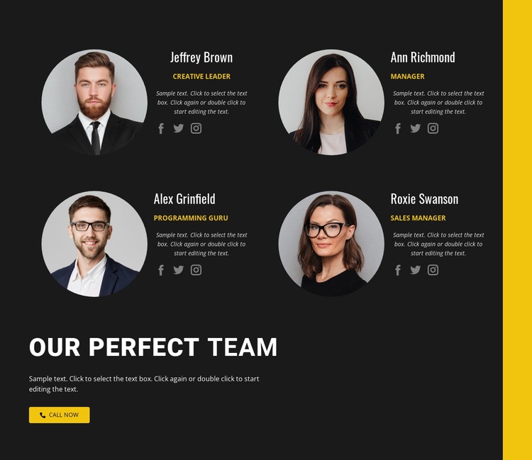 Our busuiness team CSS Template