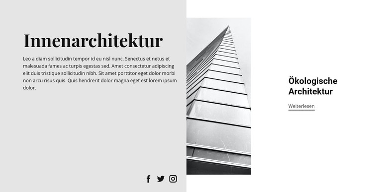 Moderner Architekturstil CSS-Vorlage