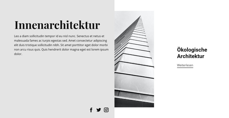 Moderner Architekturstil HTML-Vorlage