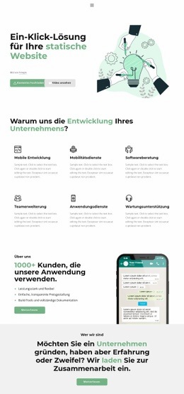Ein Klick Zum Erfolg - HTML Page Creator