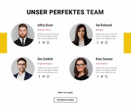 Perfektes Business-Team - Kostenlose Website-Vorlage