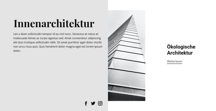 Moderner Architekturstil Website-Modell