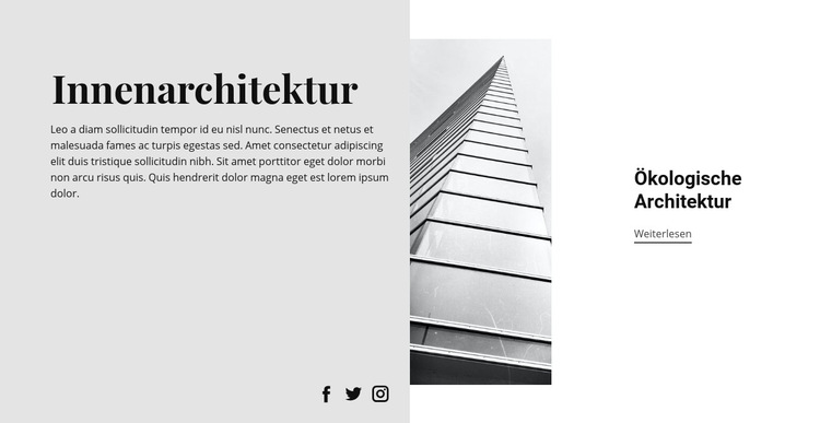 Moderner Architekturstil Website-Vorlage