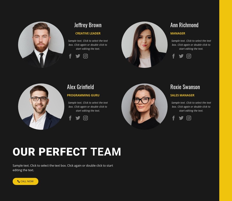 Our busuiness team Elementor Template Alternative