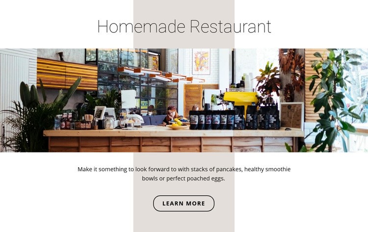 Home food restaurant  Elementor Template Alternative