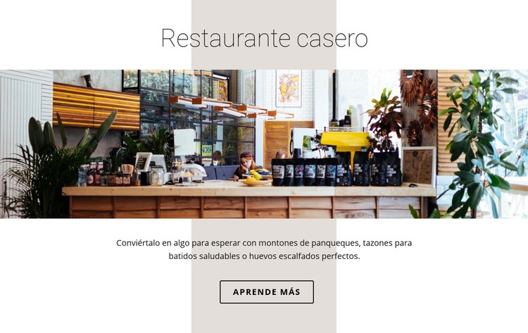 Restaurante de comida casera Creador de sitios web HTML
