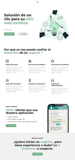 Un Clic Para El Éxito: Maqueta De Sitio Web Adaptable