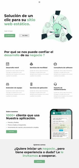 Un Clic Para El Éxito - Plantilla De Sitio Web Gratuita