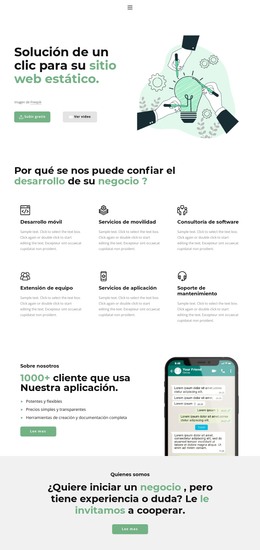 Diseño HTML Para Un Clic Para El Éxito